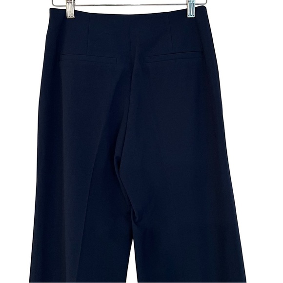 Frame Denim High Waist Wide Leg Trouser Pants Navy Blue 2 Contemporary Office - Picture 5 of 6